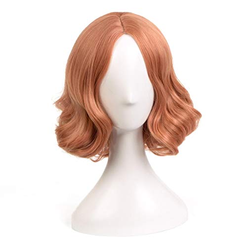 Anime Game Persona 5 Haru Okumura Cosplay Wig Halloween Play Short Curly Wig Party Stage Hair+Wig Cap von LINGCOS