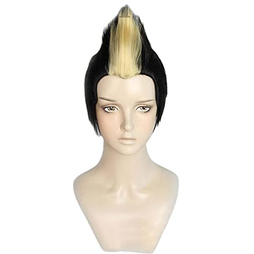 Anime Hanma Shuji Cosplay Wig Golden Black Heat Resistant Synthetic Hair + Wig Cap von LINGCOS