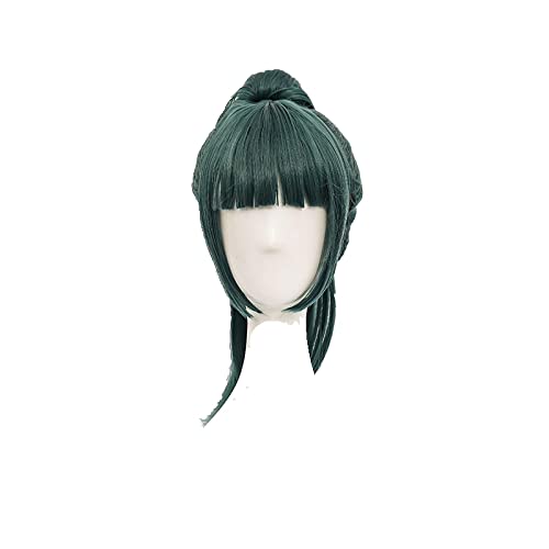 Anime Jujutsu Kaisen Maki Zenin Ponytail Wig Cosplay Costume Heat Resistant Synthetic Hair Women Carnival Party Wigs+ Wig Cap von LINGCOS