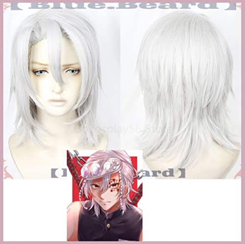 Anime Kimetsu no Yaiba Uzui Tengen Cosplay Wig Short Silvery White Hair Halloween Party Costume + Wig Cap Anime Kimetsu no Yaiba Uzui Tengen Cosplay Wig Short Silvery White Hair Halloween Party Costume + Wig Cap von LINGCOS