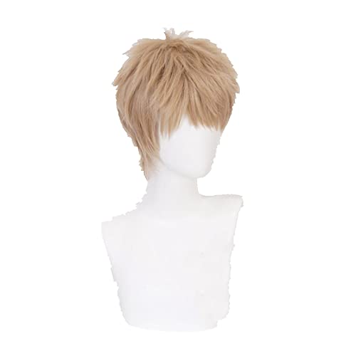 Anime One Punch Man Cosplay Wigs Genos Cosplay Heat Resistant Synthetic Wig Hair Halloween Party Demon Cyborg Cos Wig von LINGCOS