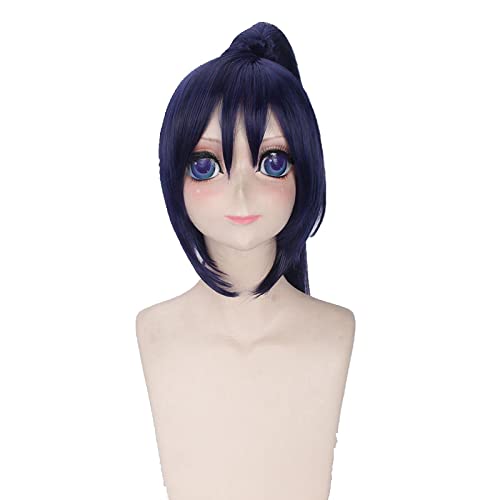 Anime Role Play For Himouto Umaru-Chan Motoba Kirie Cosplay Wig 70cm Purple Cosplay Wig With Chip Ponytail von LINGCOS
