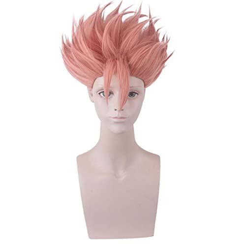 Anime Role Play For Id Invaded Cosplay Wig Akihito Narihisago Orange Short Fluffy Layered Synthetic Hair Wigs von LINGCOS