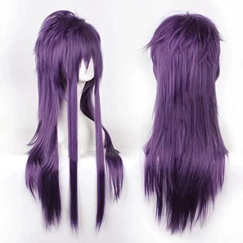 Anime Role Play For The Labyrinth of Magic Cosplay Wigs Sinbad Purple Long Straight Wig von LINGCOS