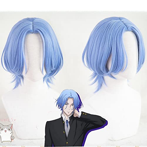 Anime SK8 The Infinity Langa Hasegawa Cosplay Wig Hasegawa Ranga Blue Short Heat-resistant Fiber Hair + Wig Cap Men Women von LINGCOS