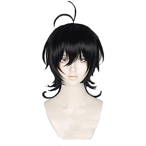 Anime SK8 the Infinity Miya Chinen Cosplay Wig Black Short Heat-resistant Synthetic Hair SK8 the Infinity SK Eight Role Play von LINGCOS