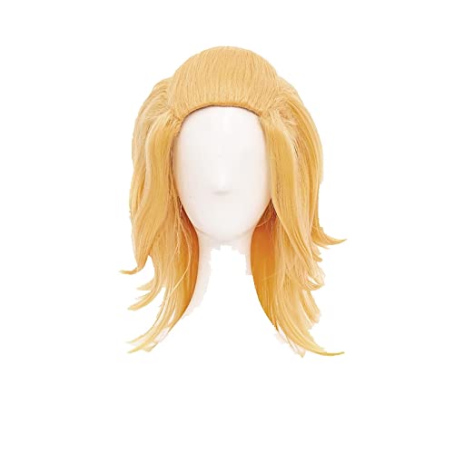 Anime Sano Manjiro Cosplay Wig Mikey Light Blonde Short Hair Heat-Resistant Synthetic Wig + Wig Cap von LINGCOS