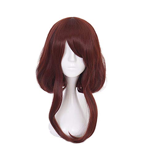 Anime Uraraka Ochako Short Brown Bobo Heat Resistant Cosplay Costume Wig + Wig Cap von LINGCOS