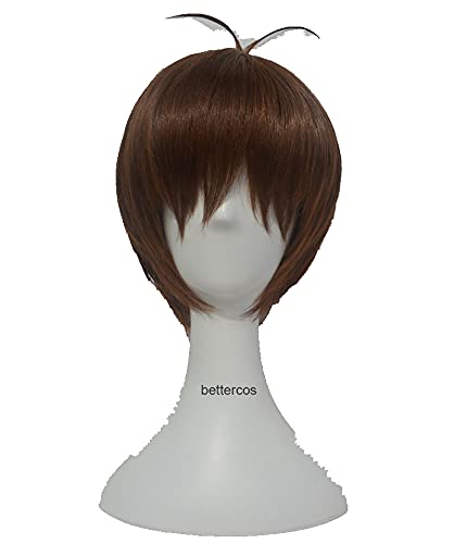Anime Voltron:Legendary Defender Lance Cosplay Wig Brown Short Heat Resistant Synthetic Hair Wigs + Wig Cap von LINGCOS