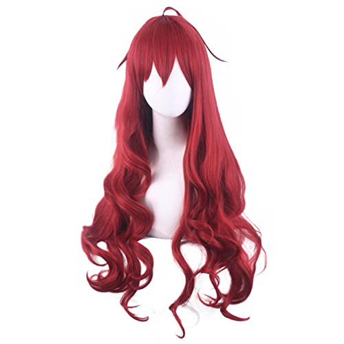 Anime Wig For Mushoku Tensei Isekai Ittara Honki Dasu Eris Boreas Greyrat Jobless Reincarnation Wine Long Wavy Cosplay Wig von LINGCOS