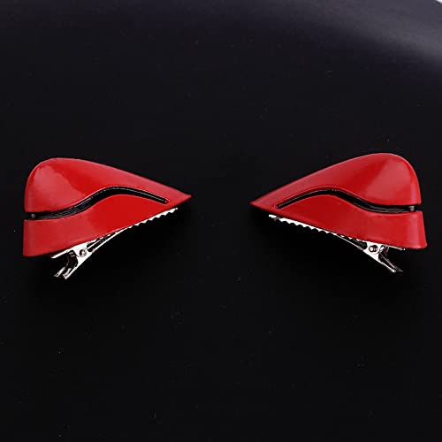 Cosplay Wig For 1 Pair Red Anime EVA Ayanami Rei Cosplay Props Headwear Haripins von LINGCOS