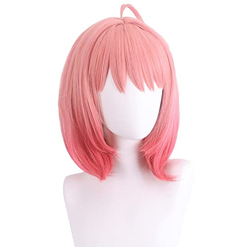 Cosplay Wig For Anime Anya Forger Pink Short Hair Solid Color Halloween Party Wig von LINGCOS