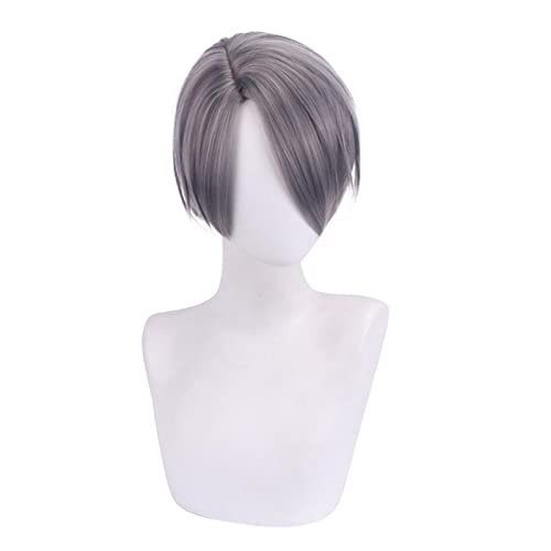 Cosplay Wig For Identity V Embalmer Aesop Carl Dark Gray Short Hair Halloween Carnival Party Role Play Wig von LINGCOS
