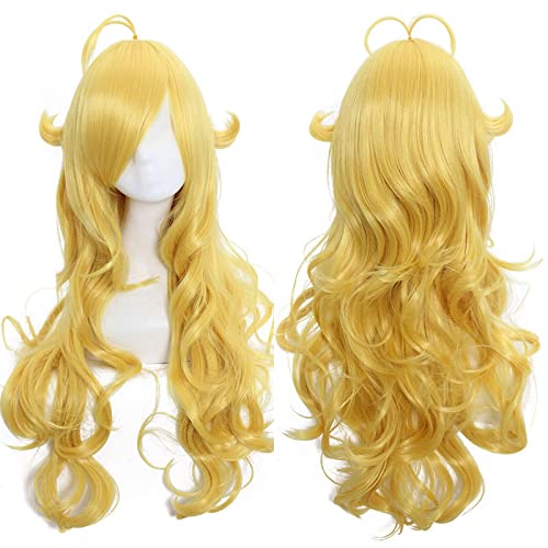 Cosplay Wig For Rwby Yang Xiao Long Light Blonde Long Curly Hair Heat Resistant Synthetic Hair Party Wigs von LINGCOS