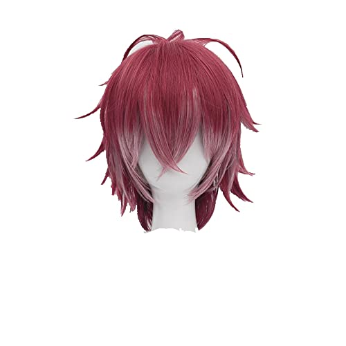 DIABOLIK LOVERS Sakamaki Ayato Dark Red mix Short Cosplay Wig Heat Resistant Synthetic Hair Wigs + Wig Cap von LINGCOS