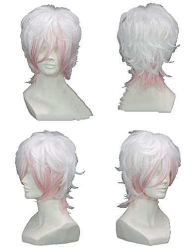 Diabolik Lovers Sakamaki Subaru Cosplay wig Heat Resistance Synthetic Short Hair +Wig Cap von LINGCOS