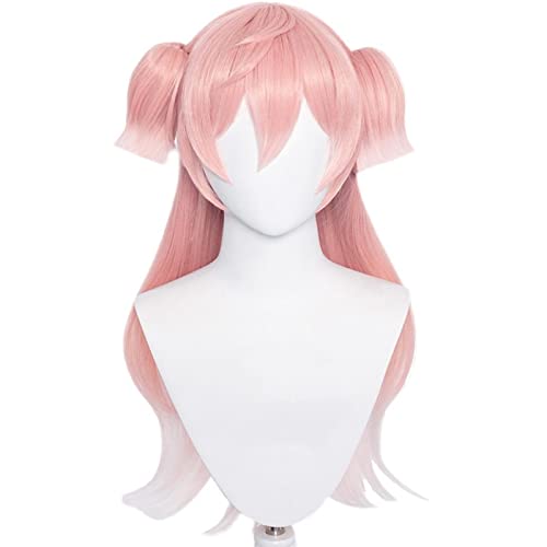 Game Genshin Impact Cosplay Yanfei Wig Genshin Impact Yan Fei Pink Gradient Double Ponytail Fake Hair von LINGCOS
