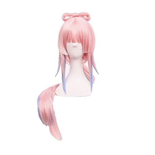 Game Genshin Impact Kokomi Cosplay Wig Long Pink Blue Gradient Heat Resistant Synthetic Hair Wigs + Wig Cap von LINGCOS