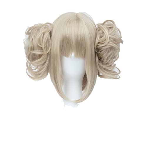Himiko Toga Cosplay Wigs Short Linen Golden Blonde Heat Resistant Synthetic Wig + Wig Cap von LINGCOS