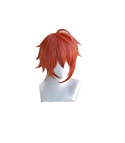 IDOLiSH7 NANASE RIKU Cosplay Wig Short Fluffy Layered Synthetic Hair for Adult Role Play Halloween + Wig Cap von LINGCOS