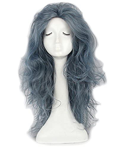 Into the Woods Witch Dark Blue Mix Cosplay Wig Women Newest Cos Wigs +Wig Cap von LINGCOS