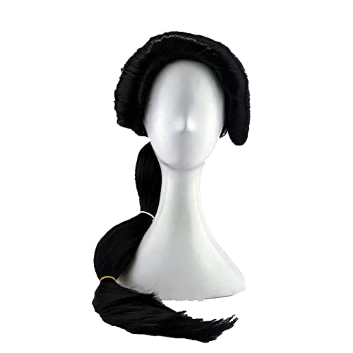 Jasmine Princess Cosplay Wigs Long Braid Styled Slicked Back Heat Resistant Synthetic Hair Wig + Wig Cap von LINGCOS