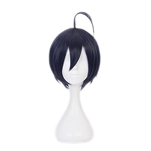 : Killing Harmony Shuichi Saihara Cosplay Wigs Short Heat Resistant Synthetic Hair Wig + Wig Cap von LINGCOS