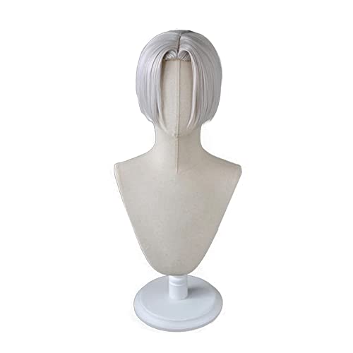 Kurokawa Izana Cosplay Wig Silver Gray Short Heat Resistant Synthetic Hair Peluca Anime Wig von LINGCOS