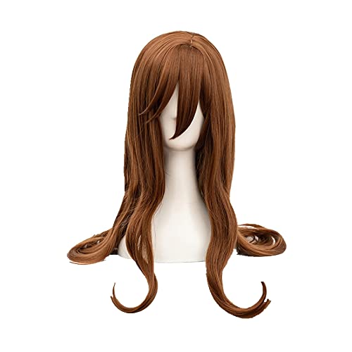 Kyoko Hori Cosplay Horimiya Cosplay Women Long Curly Wave 60cm Brown Wig Cosplay Heat Resistant Synthetic Wig + Wig Cap von LINGCOS