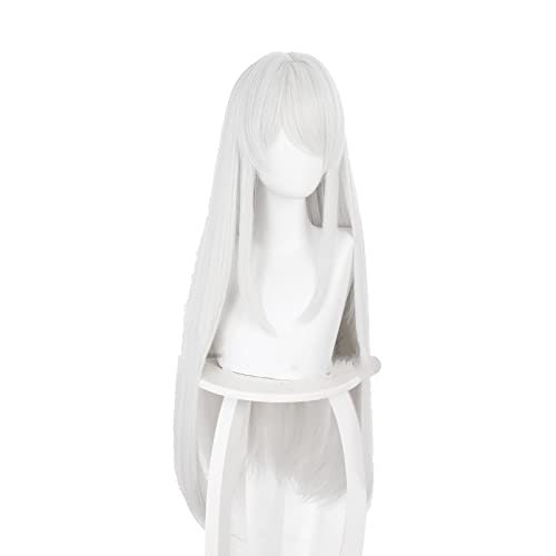 Lucia Game GRAY RAVEN PUNISHING Cosplay long 80cm Silver Wig Heat Resistant Synthetic Hair Hallowen Party+ Wig Cap von LINGCOS