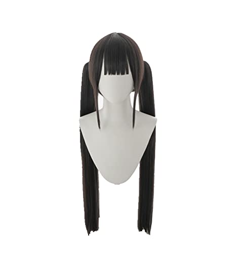 Noshiro Cosplay Wig Two ponytails Game Azur Lane Women Heat Resistant Synthetic Black Brown Cosplay Wig Noshiro Cosplay von LINGCOS