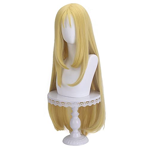 Role Play Wig For Summer Time Rendering Kofune Ushio Cosplay Wig Yellow Hair Long Straight Hair von LINGCOS