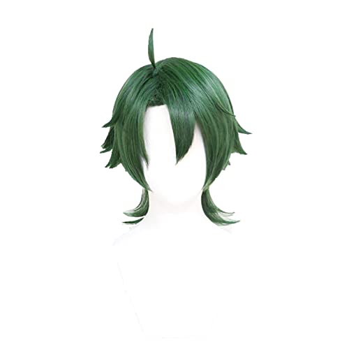 SK∞ Joe Cosplay Wig Green Short Straight Little Ponytail Heat Resistant Hair Role Play SK8 the Infinity SK Eight+ Wig cap von LINGCOS