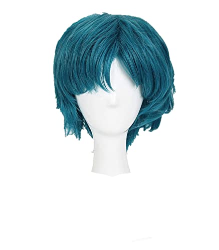 Sailor Mercury Mizuno Ami Cosplay Wig Short Styled Cyan Blue Color Heat Resistant Synthetic Hair Wigs + Wig Cap von LINGCOS