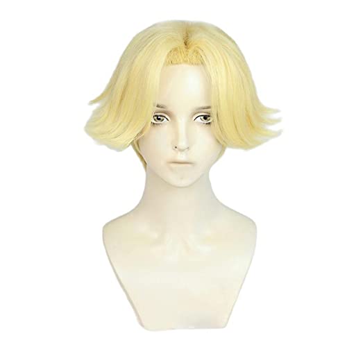 Seishu Inui Cosplay Wig Anime Golden Blonde Heat Resistant Synthetic Hair Halloween Party Carnival + Wig Cap von LINGCOS