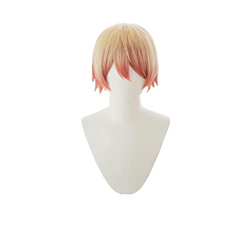 Tenma Tsukasa Blonde Orange Mix Cosplay Wig Project SEKAI COLORFUL STAGE! Straight Heat Resistant Synthetic Cosplay Hair von LINGCOS