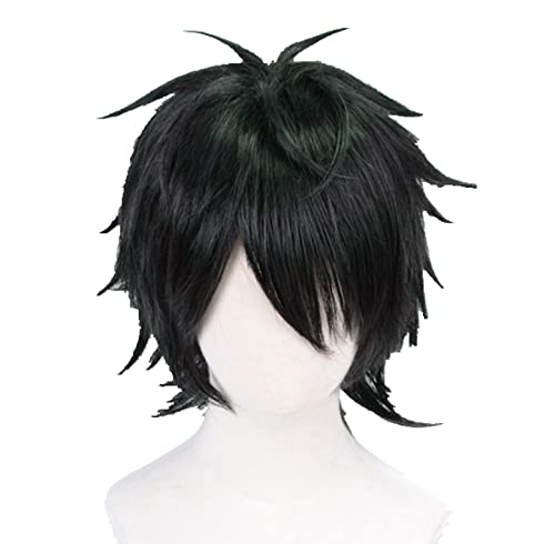 Tooru Fujisaki Yarichin Bitch Bu Club Short Curly Wig Cosplay Heat Resistant Synthetic Hair Halloween Role Play+ Wig Cap von LINGCOS