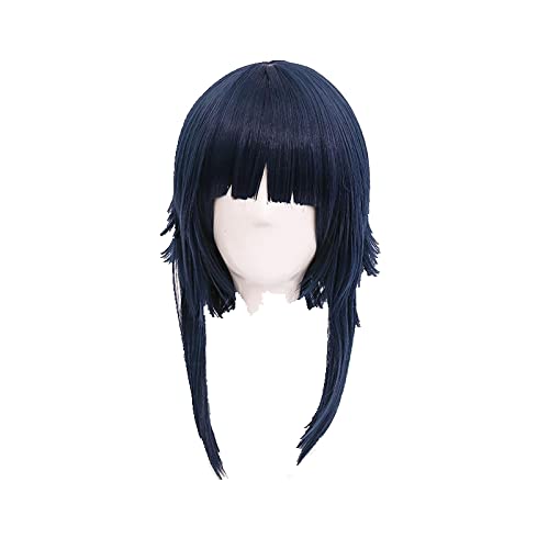 Wig For Anime Hyuga Hinata Cosplay Wigs Black Blue Mix Synthetic Hair Fluffy Party Carnival Role Play Wig Two Styles+ Wig Cap OneSize A von LINGCOS