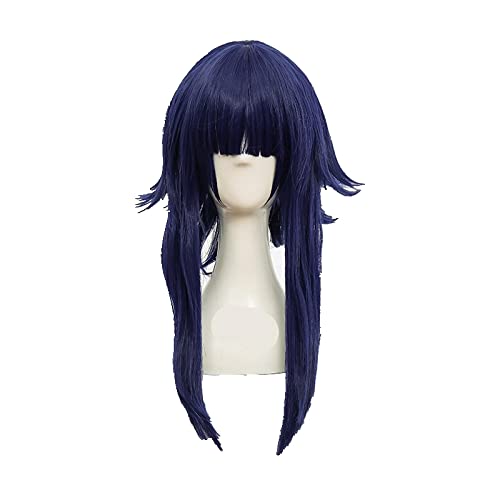 Wig For Anime Hyuga Hinata Cosplay Wigs Black Blue Mix Synthetic Hair Fluffy Party Carnival Role Play Wig Two Styles+ Wig Cap OneSize B von LINGCOS