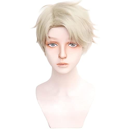 Wig For Anime Spy X Family Cosplay Loid Forger Wigs Loid Forger Light Blond Short style Halloween Party Men Wig OneSize A von LINGCOS