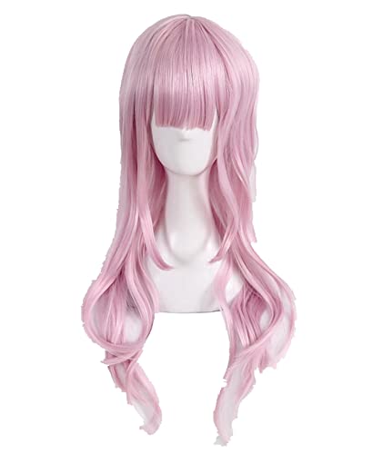 Wig For Kaguya-sama: Love Is War Chika Fujiwara Cosplay Wig 55cm Long Cherry Pink Heat Resistant Synthetic Hair Wig + Wig Cap Onlywig von LINGCOS