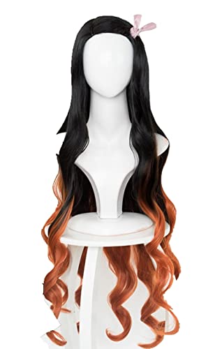 Wig For kimetsu no yaiba Nezuko Tanjirou Agatsuma Zenitsu Tomioka Giyuu Inosuke Cosplay Wigs Earrings Mask OneSize A von LINGCOS