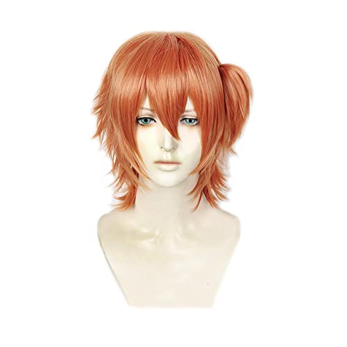 Yarichin Bitch-bu Kyousuke Yaguchi Orange Wig Cosplay Halloween Synthetic Hair With Chip Ponytail + Wig Cap von LINGCOS