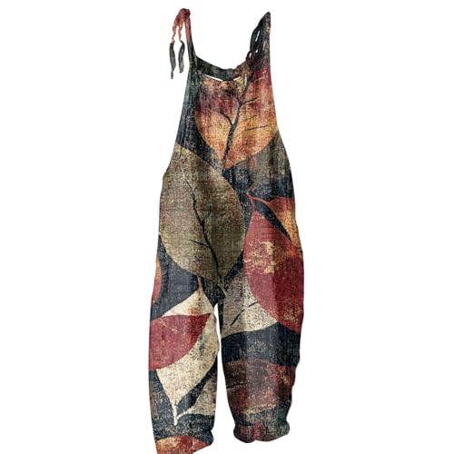 LINGHAOEU Jumpsuit Damen Sexy Lässige Frauen Straight Sport Sommer Jumpsuit Lang Gemütlich Lockere Romper Women Hohe Taille Blumen mit Rot M LINGHAOEU Jumpsuit Damen Sexy Lässige Frauen Straight Sport Sommer Jumpsuit Lang Gemütlich Lockere Romper Women Hohe Taille Blumen mit Rot M von LINGHAOEU