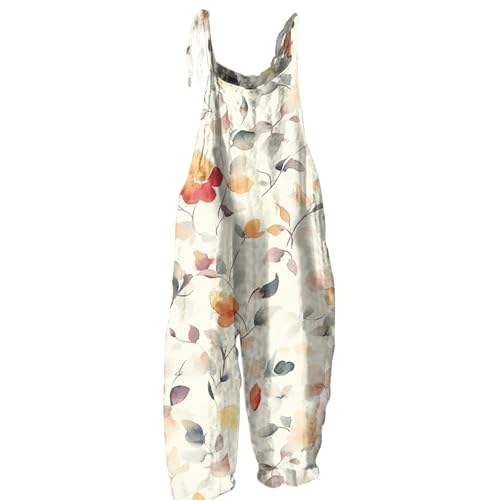 LINGHAOEU Overall Damen Festlich Hochzeit Lässige Maedchen Straight Sport Summer Romper Tunika Weite Higwaist Overall Frau Blümchen mit Taschen Lauschig Gelb M LINGHAOEU Overall Damen Festlich Hochzeit Lässige Maedchen Straight Sport Summer Romper Tunika Weite Higwaist Overall Frau Blümchen mit Taschen Lauschig Gelb M von LINGHAOEU