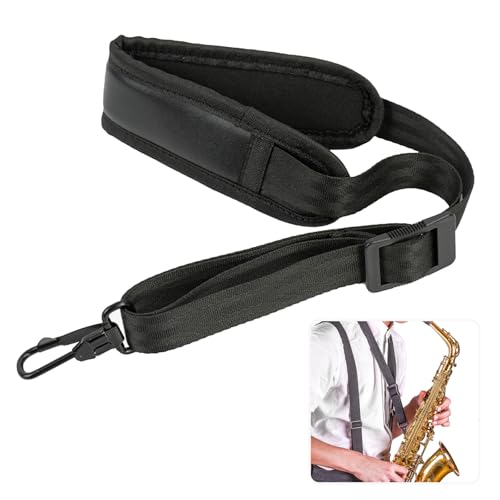 LINGJIA Saxophone, Saxophon Gurt Altsaxophon, Verstellbarer Schulterriemen, Altsaxophon Zubehör, Spielzubehör für Sopran, Alt und Tenorsaxophone, für Männer und Frauen, Erwachsene und Kinder LINGJIA Saxophone, Saxophon Gurt Altsaxophon, Verstellbarer Schulterriemen, Altsaxophon Zubehör, Spielzubehör für Sopran, Alt und Tenorsaxophone, für Männer und Frauen, Erwachsene und Kinder von LINGJIA