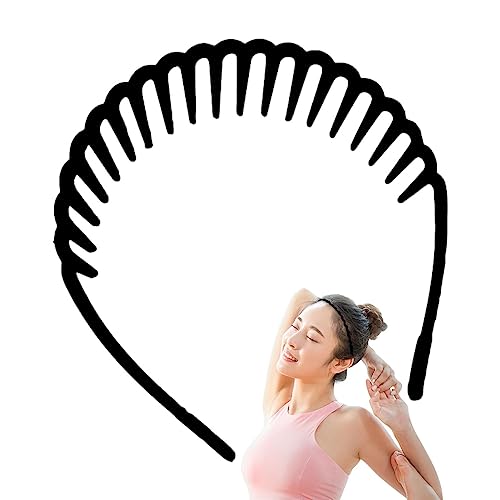 Haarbänder für Damen - Unisex-Haarband zum Waschen des Gesichts | Rutschfeste Stirnbänder für Mädchen, bequemer Haarreifen, flexibles Wellen-Haarband-Zubehör Lingjiong von LINGJIONG