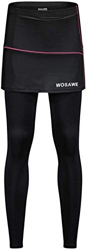 Damen Fahrrad Rock 2 In 1 Sport Skort Hosenrock Mit Sitzpolster Gepolstert Radlerhose Frauen Fahrradunterwäsche Frauen Fahrradrock Shorts (Hose,M) von LINGKY
