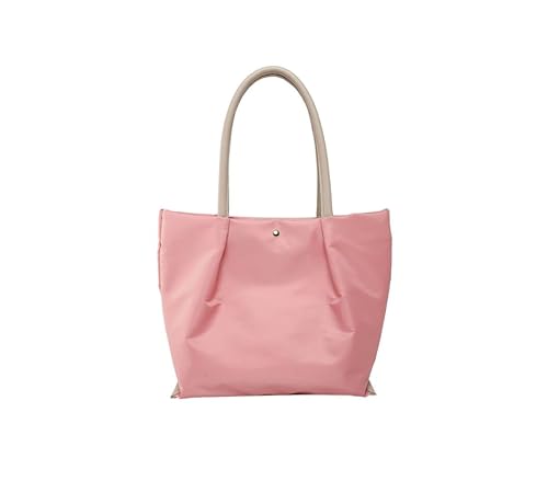 LINGLONGCY Damen Nylon Tote Schulter Hobo Tasche für Arbeit Schule Einkaufen (Farbe rosa) von LINGLONGCY