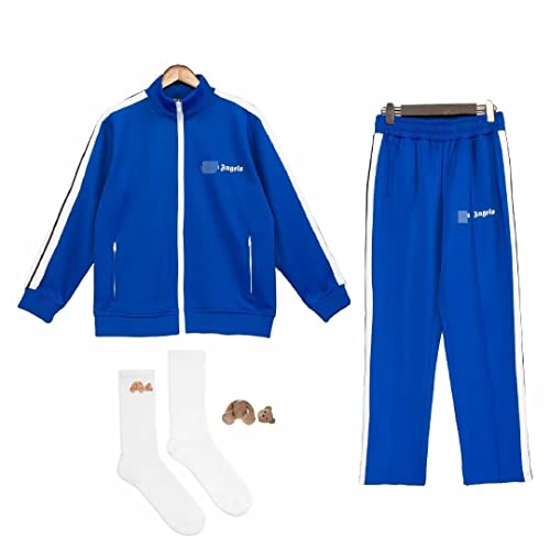 LINGMO Marken Angel&palm Tree Herren/Damen Sweatshirts Set Activewear Jogginghose Hoodie Trainingsanzug Jacke für Unisex von LINGMO